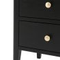 Actaro 2 Drawer Bedside Black
