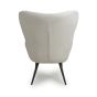Ellingone White Chenille Effect Winged Armchair