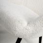 Ellingone White Chenille Effect Winged Armchair