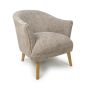 Ellingone Natural Flax Effect Winged Armchair