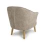 Ellingone Natural Flax Effect Winged Armchair