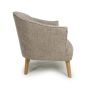 Ellingone Natural Flax Effect Winged Armchair