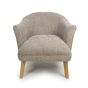 Ellingone Natural Flax Effect Winged Armchair