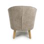 Ellingone Natural Flax Effect Winged Armchair