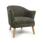 Ellingone Green Flax Effect Winged Armchair