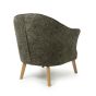 Ellingone Green Flax Effect Winged Armchair