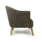 Ellingone Green Flax Effect Winged Armchair