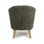 Ellingone Green Flax Effect Winged Armchair