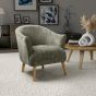 Ellingone Green Flax Effect Winged Armchair by Shankar | Style Our Home
