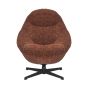 Keswicote Copper Blush Fabric Swivel Lounge Chair & Footstool