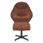 Keswicote Copper Blush Fabric Swivel Lounge Chair & Footstool