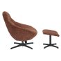Keswicote Copper Blush Fabric Swivel Lounge Chair & Footstool