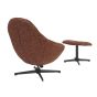 Keswicote Copper Blush Fabric Swivel Lounge Chair & Footstool