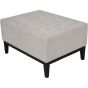Theodore Buttoned Stool in Ivory Fabric By Libra | Style Our Home