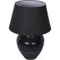 Skyline Black Terracotta Table Lamp with Shade Large E27 LED GLS by Libra Designs | Style Our Home