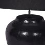 Skyline Black Terracotta Table Lamp with Shade Large E27 LED GLS by Libra Designs | Style Our Home