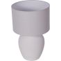 Rhodes White Ceramic Lamp base with Shade Large E27 LED GLS by Libra Designs | Style Our Home