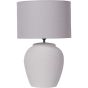Rhodes White Ceramic Lamp base with Shade Large E27 LED GLS by Libra Designs | Style Our Home