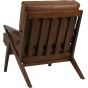 Athea Wooden Upholstered Leather Armchair
