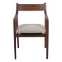 Monty Wooden Upholstered Dining Chair in Beige