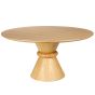 Caldera Round Wooden Dining Table on Pedestal Base 150cm Diameter