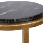 Iowa Accent Table Black Marble Aged Gold Frame