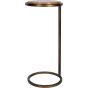 Iowa Accent Table Forest Brown Marble Smoked Gold Frame