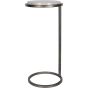 Iota Accent Table Grey Emperador Marble Aged Silver Frame by Ora Designs | Style Our Home