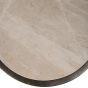 Iota Accent Table Grey Emperador Marble Aged Silver Frame by Ora Designs | Style Our Home