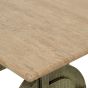 Kelsie Travertine Dining Table