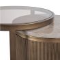 Belvedere Royal Gold Set of 2 Nesting Side Tables