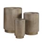 Belvet Aged Gold Set of 3 Floor Planters by Ora Designs | Style Our Home