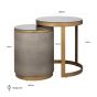 Bloomville End Table Set of 2 Incl. Glass