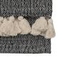 Wovenano Throw with Tassels Black