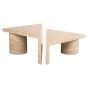 Fictus Faux Travertine Coffee Table Set of 2