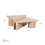 Fictus Faux Travertine Coffee Table Set of 2