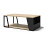 Albi Light Oak / Black Metal Coffee Table | Style Our Home
