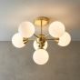 Oscano 6 Ceiling Light Brushed Gold