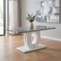 Loxlmere 1.5m Marble Effect Dining Table with High Gloss Base by Shankar | Style Our Home