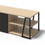 Albi Light Oak / Black Metal Tv Stand 190 | Style Our Home
