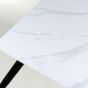 Highgrwick 1.2m White Marble Effect Ceramic Dining Table