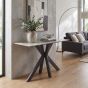 Montrfield White Marble Effect Ceramic Console Table by Shankar | Style Our Home