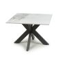 Huxlstone White Marble Effect Ceramic End Table