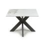 Huxlstone White Marble Effect Ceramic End Table