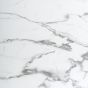 Vantaio White Marble Effect Glass Dining Table with Chrome Base