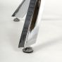 Rowen White Marble Effect Glass Console Table with Chrome Base