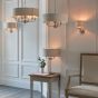 Highclano 3 Table Light Chrome,Natural Linen
