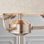 Highclano 3 Table Light Chrome,Natural Linen