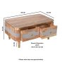 Ashgrove Acacia Wood 2 Drawers Coffee Table