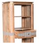 Ashgrove Acacia Wood Slim Bookcase With 1 Drawers